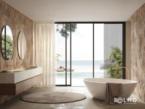 Cửa mở trượt nội thất Ultra Slim 3 cánh tự động
